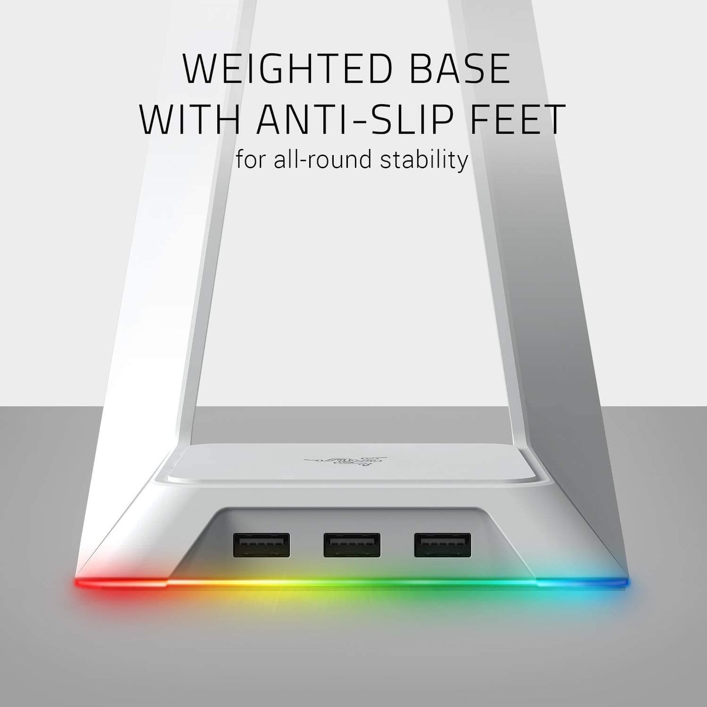 RAZER BASE STATION CHROMA - CHROMA ENABLED HEADSET STAND WITH USB HUB MERCURY