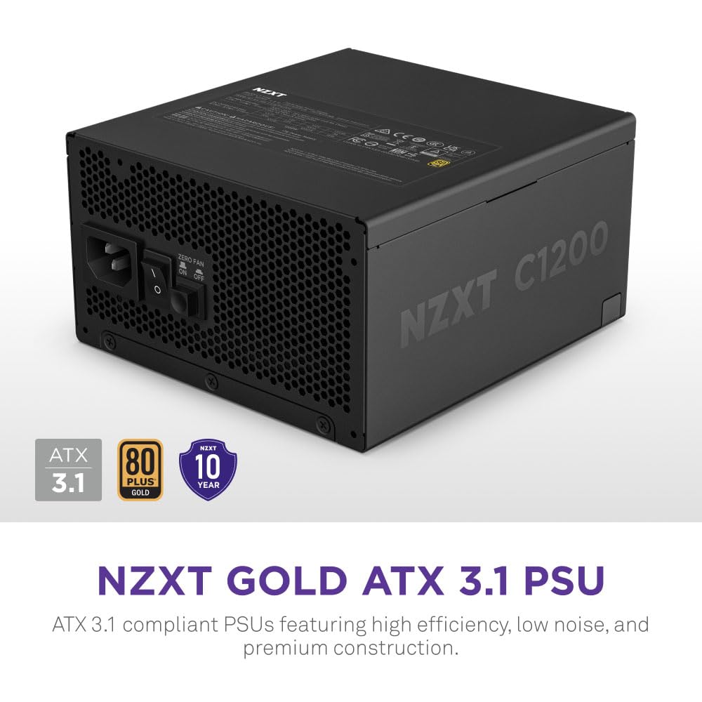 NZXT C1200 GOLD FULLY MODULAR ATX 3.1 SMPS PA-2G2BB-UK