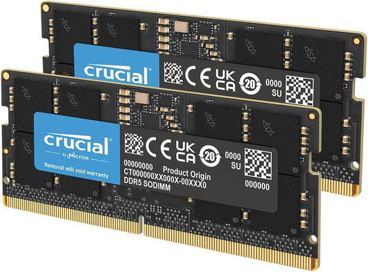 CRUCIAL 32GB KIT (2X16GB) DDR5-5600 SODIMM CL46 RAM CT2K16G56C46S5