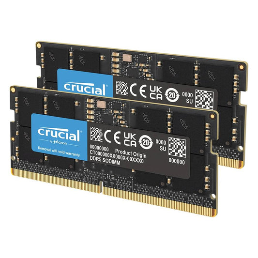 CRUCIAL 32GB KIT (2X16GB) DDR5-5600 SODIMM CL46 (16GBIT) RAM CT2K16G56C46S5