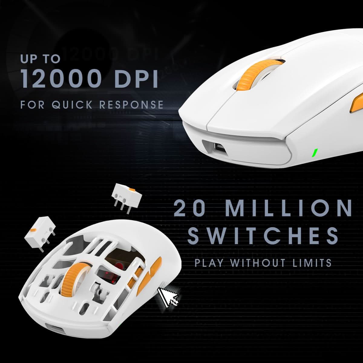 Cosmic Byte Atlas Tri-Mode Gaming Mouse (White)