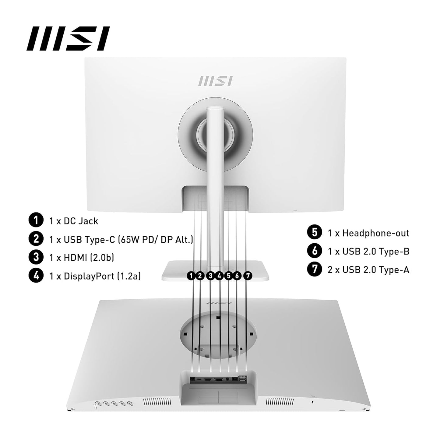 MSI MODERN MD272QXPW 27 INCH 2K WQHD OFFICE MONITOR