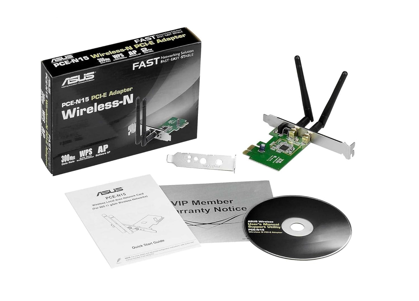 ASUS PCE-N15 WIRELESS N300 PCI EXPRESS ADAPTER