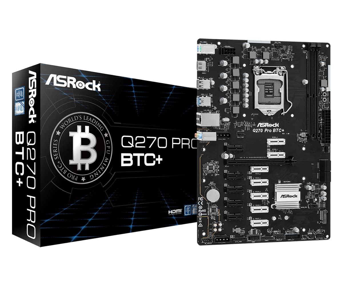 ASRock Q270 PRO BTC+ DDR4 Intel 1151 ATX Motherboard