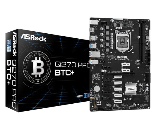 ASRock Q270 PRO BTC+ DDR4 Intel 1151 ATX Motherboard