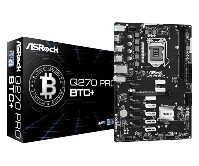 ASROCK Q270 PRO BTC+ DDR4 INTEL 1151 ATX MOTHERBOARD