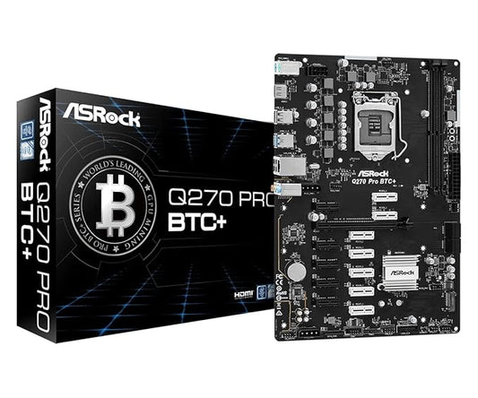 ASROCK Q270 PRO BTC+ DDR4 INTEL 1151 ATX MOTHERBOARD
