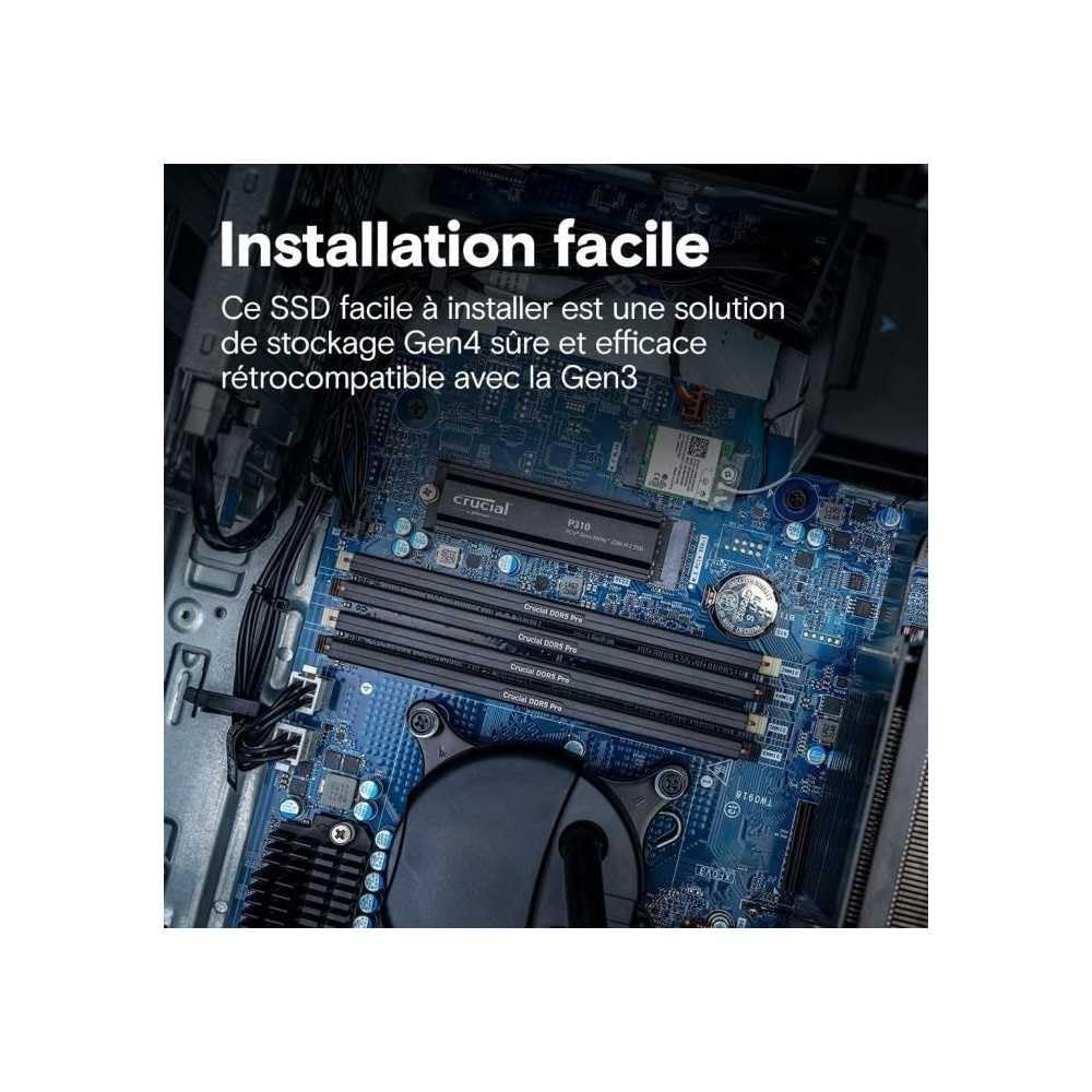 CRUCIAL P310 1TB PCIE GEN4 2280 NVME M.2 SSD WITH HEATSINK CT1000P310SSD5