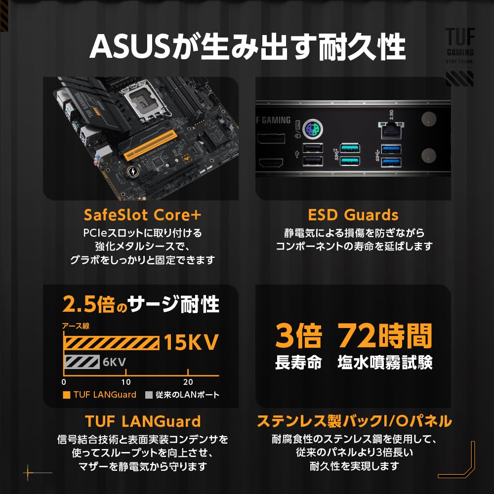 ASUS TUF GAMING B760M-E D4 DDR4 MOTHERBOARD