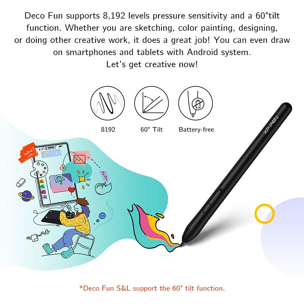 XPPen Deco Fun L 10x6 Inches Graphic Tablet- Black