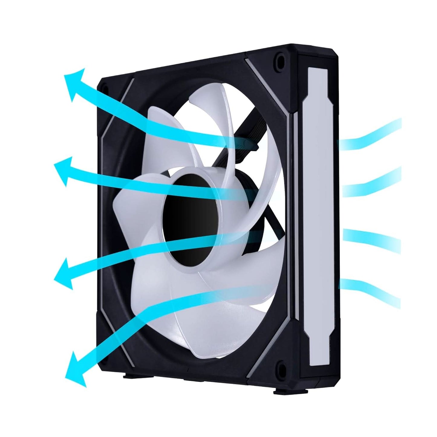 Lian Li UNI Fan SL-INF Reverse Blade 140 Infinity Mirror 140mm ARGB Single Pack Case Desktop PC Fan, Black- G99.14RSLIN1B.IN