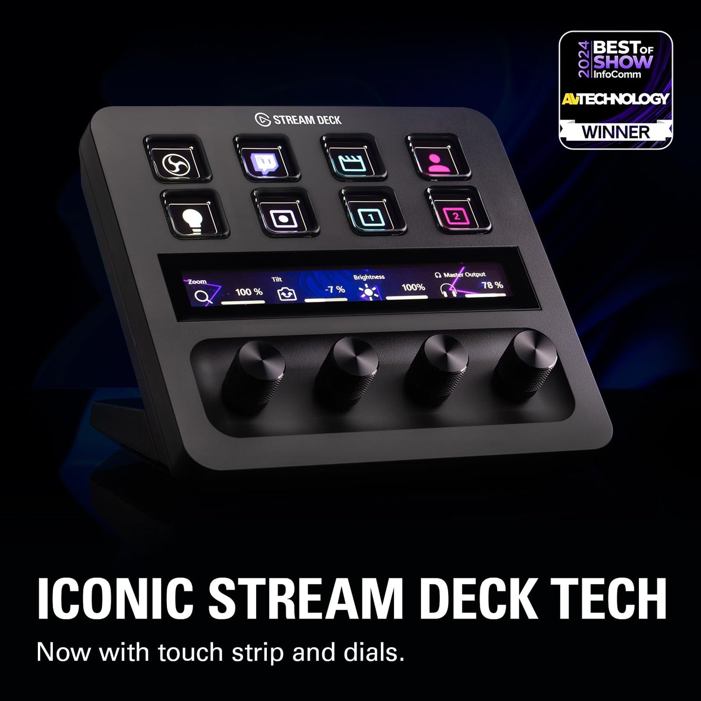 ELGATO STREAM DECK +,AUDIO MIXER,PRODUCTION CONSOLE AND STUDIO CONTROLLER AND FOR CONTENT CREATORS,STREAMING,GAMING 10GBD9901