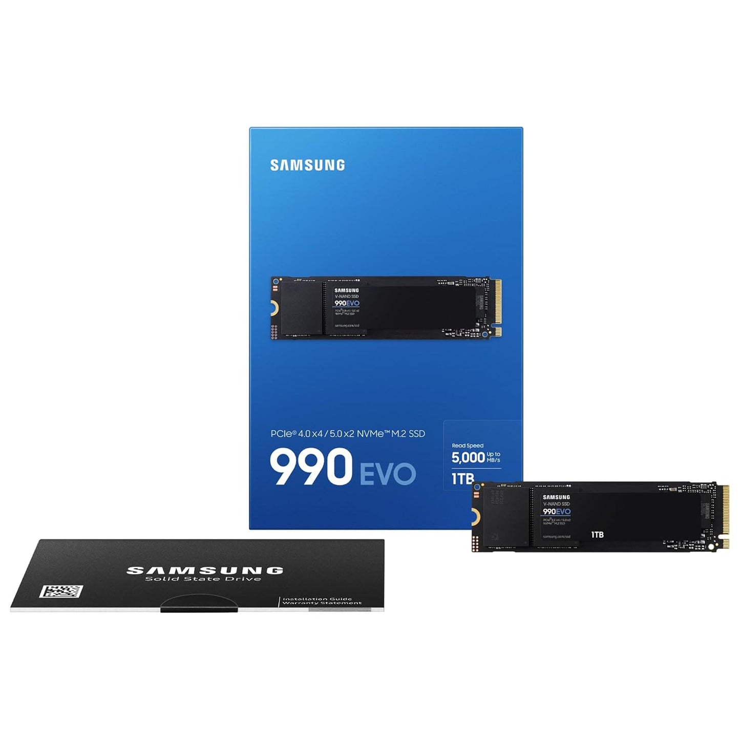 SAMSUNG 990 EVO PLUS SSD 1TB, PCIE 5.0 X2 M.2 MZ-V9E1T0BW