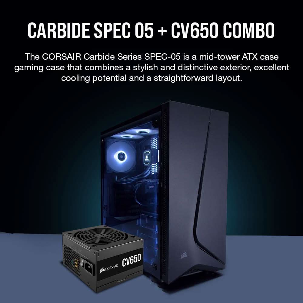 CABINET-CORSAIR-SPEC-05+CV650-BRONZE-SMPS