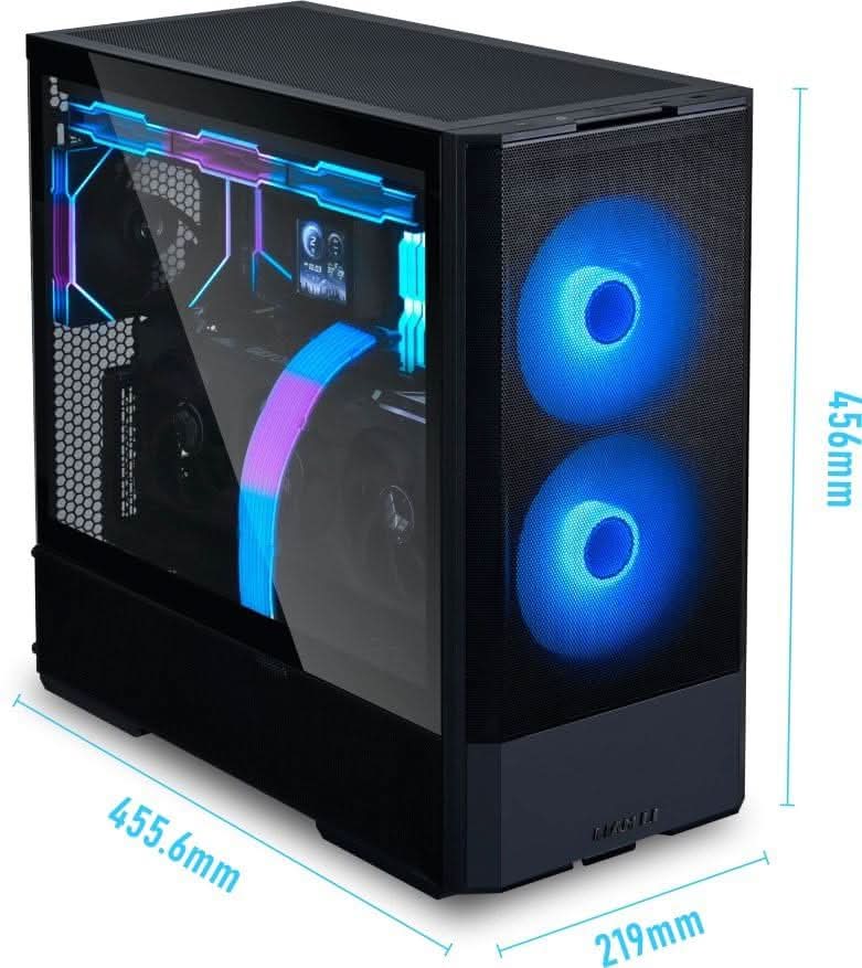 Lian Li LANCOOL 207 Mid-Tower ATX Gaming Cabinet - Black (G99.LAN207RX.in)