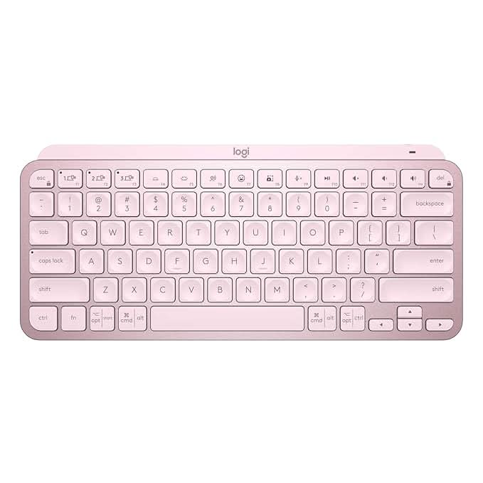 Logitech MX Keys Mini Minimalist Wireless Illuminated Keyboard Rose