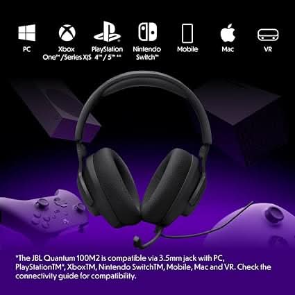 JBL Quantum 100M2 Wired Gaming Headphones