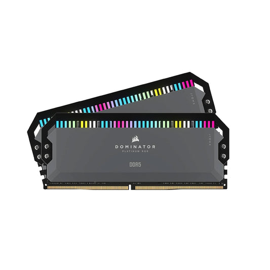 CORSAIR DOMINATOR PLATINUM RGB DDR5 RAM 64GB (2x32GB) 6000MHz CL30- Gray (CMT64GX5M2B6000Z30)