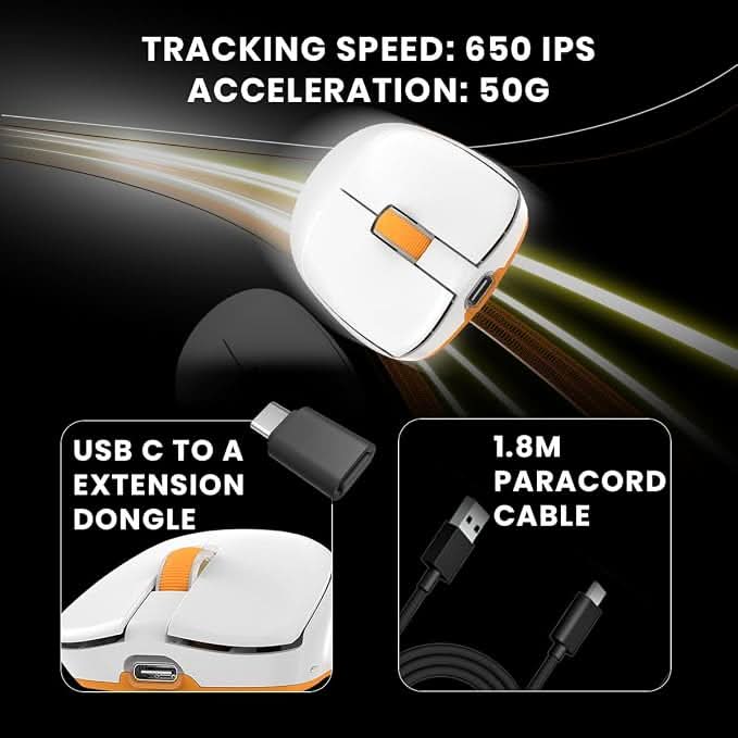 Cosmic Byte Velox 39g Ultra-Light Tri-Mode Gaming Mouse White