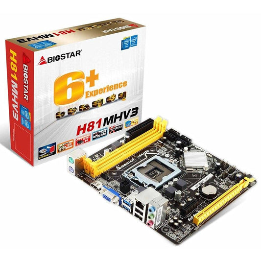 BIOSTAR H81MHV3 INTEL LGA1150 MOTHERBOARD