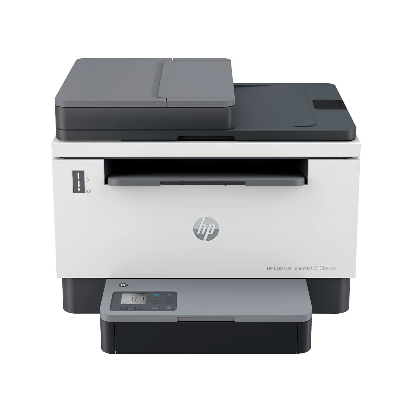 HP LASERJET TANK MFP 2606SDW, WIRELESS, PRINT, COPY, SCAN, 40-SHEET ADF, HI-SPEED USB 2.0, ETHERNET, BLUETOOTH LE, UP TO 22 PPM, 250-SHEET INPUT TRAY, 1-YEAR WARRANTY, BLACK AND WHITE, 381U2A