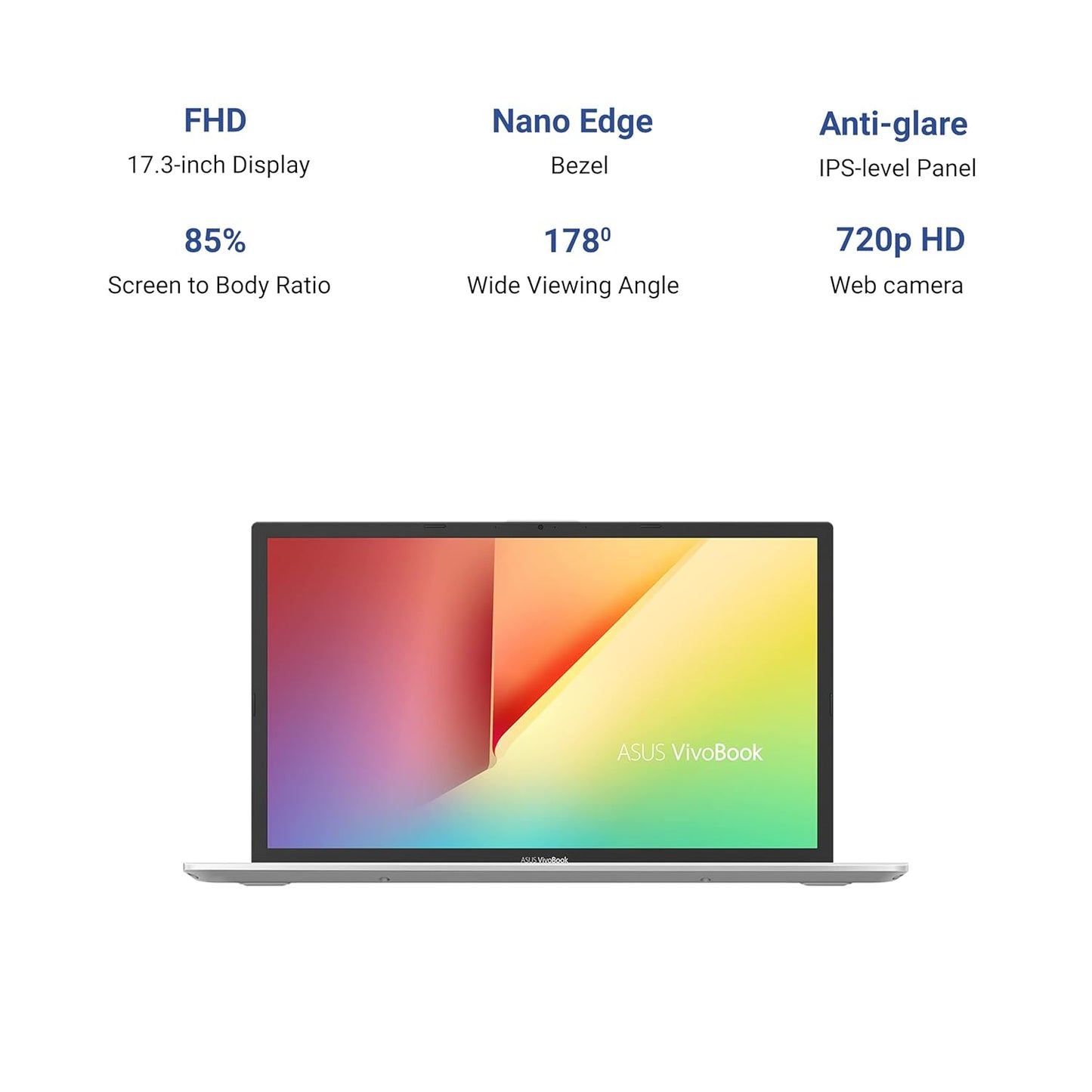 ASUS VIVOBOOK 17, INTEL CORE I5-1135G7 11TH GEN, 17.3" (43.94 CMS) FHD, LAPTOP (16GB/512GB SSD/WINDOWS 11/OFFICE 2021/INTEGRATED GRAPHICS/TRANSPARENT SILVER/2.3 KG), X712EA-AU521WS