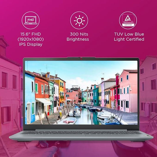 Lenovo IdeaPad Slim 3 Ryzen 5 40, 16GB RAM, 512GB SSD, 15.6 inch, Integrated AMD Radeon 610M Graphics, Windows 11, Microsoft 365 Basic plus Office 2024, Grey 82XQ01HQIN