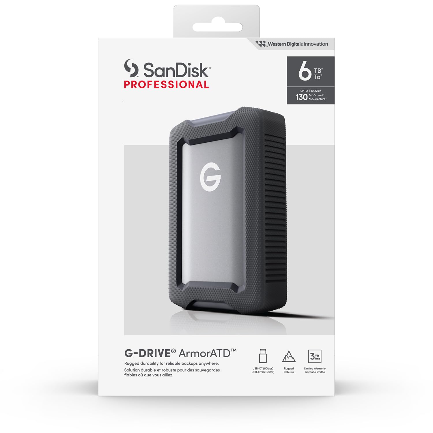 SANDISK PROFESSIONAL 6TB G-DRIVE ARMORATD - EXTERNAL HARD DRIVE HDD, S