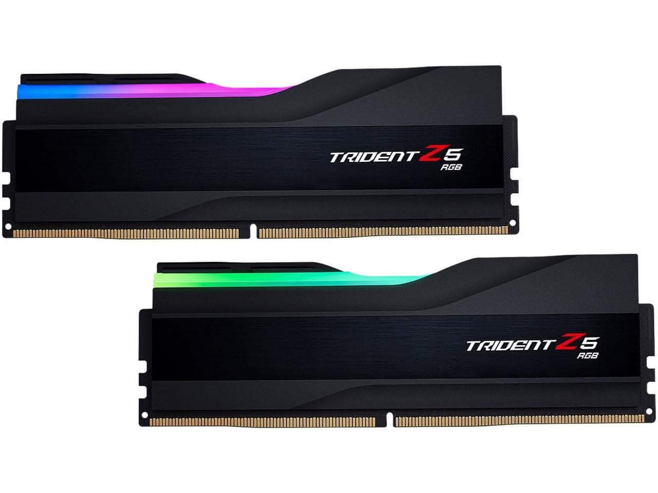 GSKILL TRIDENT Z5 RGB SERIES (INTEL XMP 3.0) DDR5 RAM 96GB (2X48GB) 6800MT/S CL34-46-46-108 1.35V DESKTOP COMPUTER MEMORY UDIMM - MATTE BLACK (F5-6800J3446F48GX2-TZ5RK)