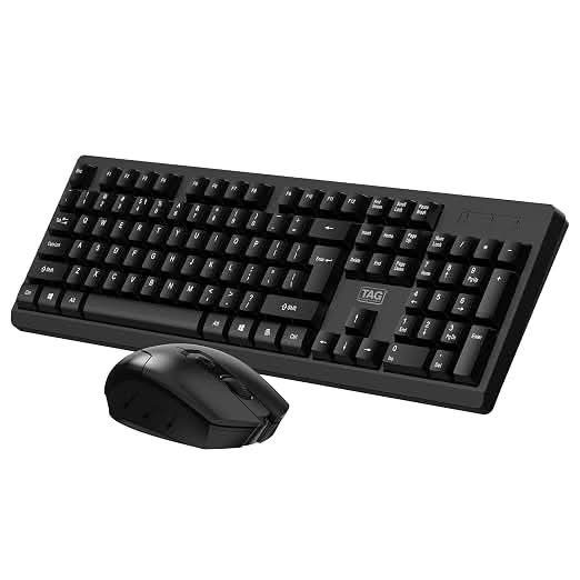 TAG KBWM1200 Black Wireless Keyboard and Mouse Combo