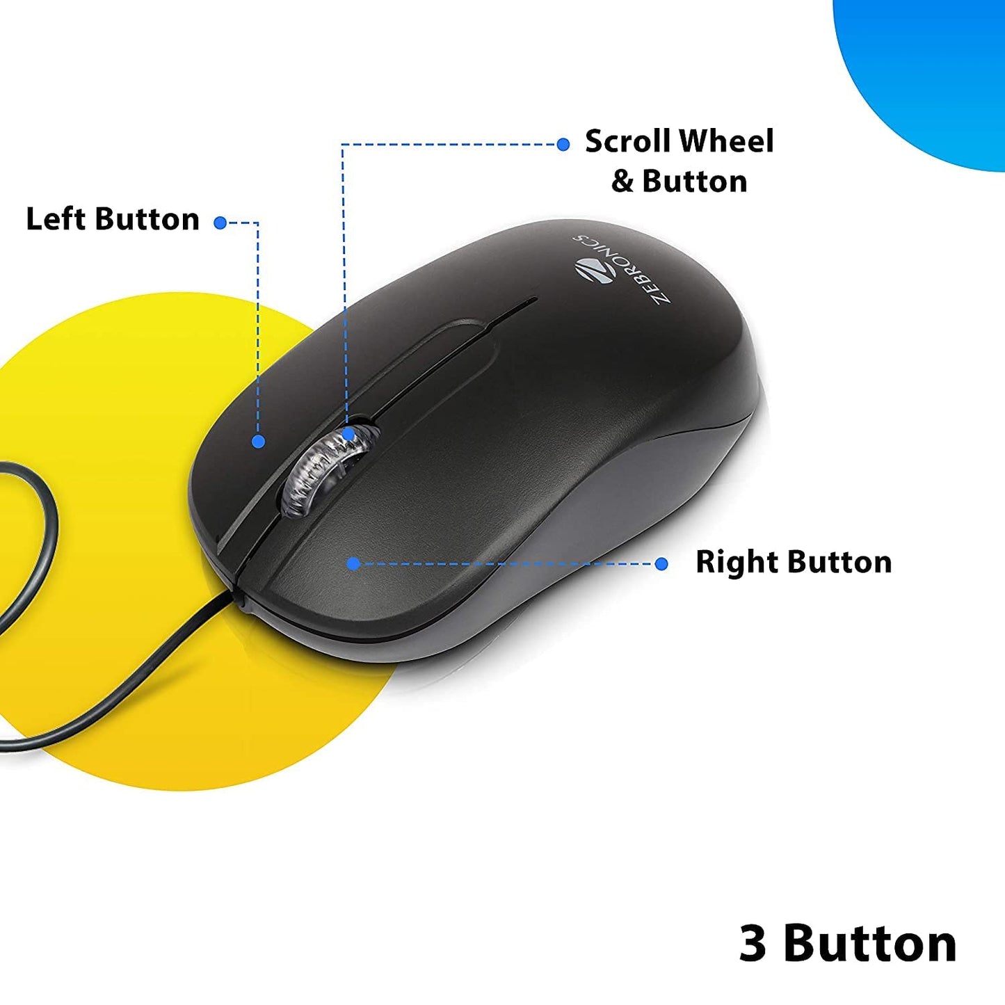 ZEBRONICS ZEB SPRINT USB OPTICAL MOUSE