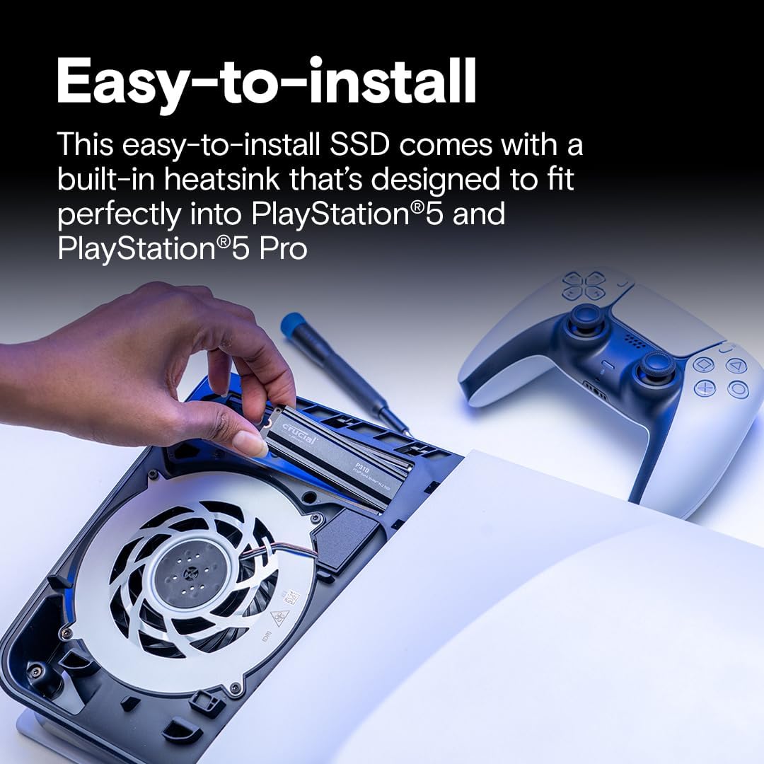 CRUCIAL P310 2TB PCIE GEN4 2280 NVME M.2 SSD WITH HEATSINK CT2000P310SSD5