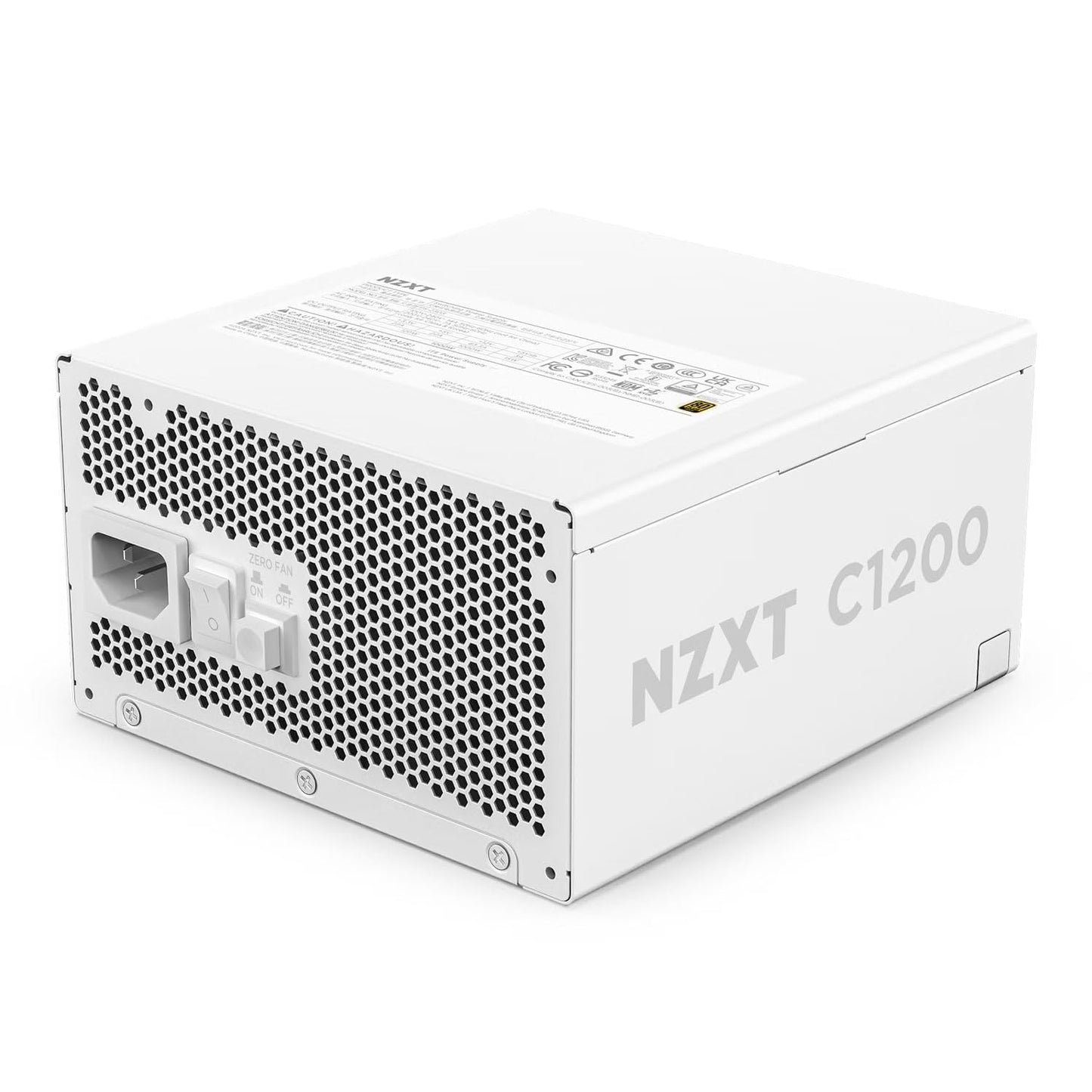 NZXT ATX 3.1 1200 WATT 80 PLUS GOLD FULLY MODULAR LOW-NOISE POWER SUPPLY, WHITE -PA-2G2BW-UK