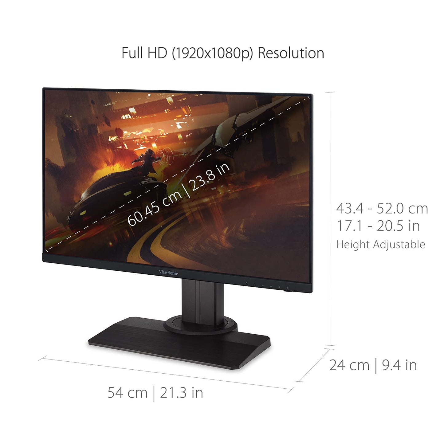 VIEWSONIC XG2431 60.96 CM (24") FHD FAST IPS 240HZ 0.5MS PREMIUM GAMING MONITOR