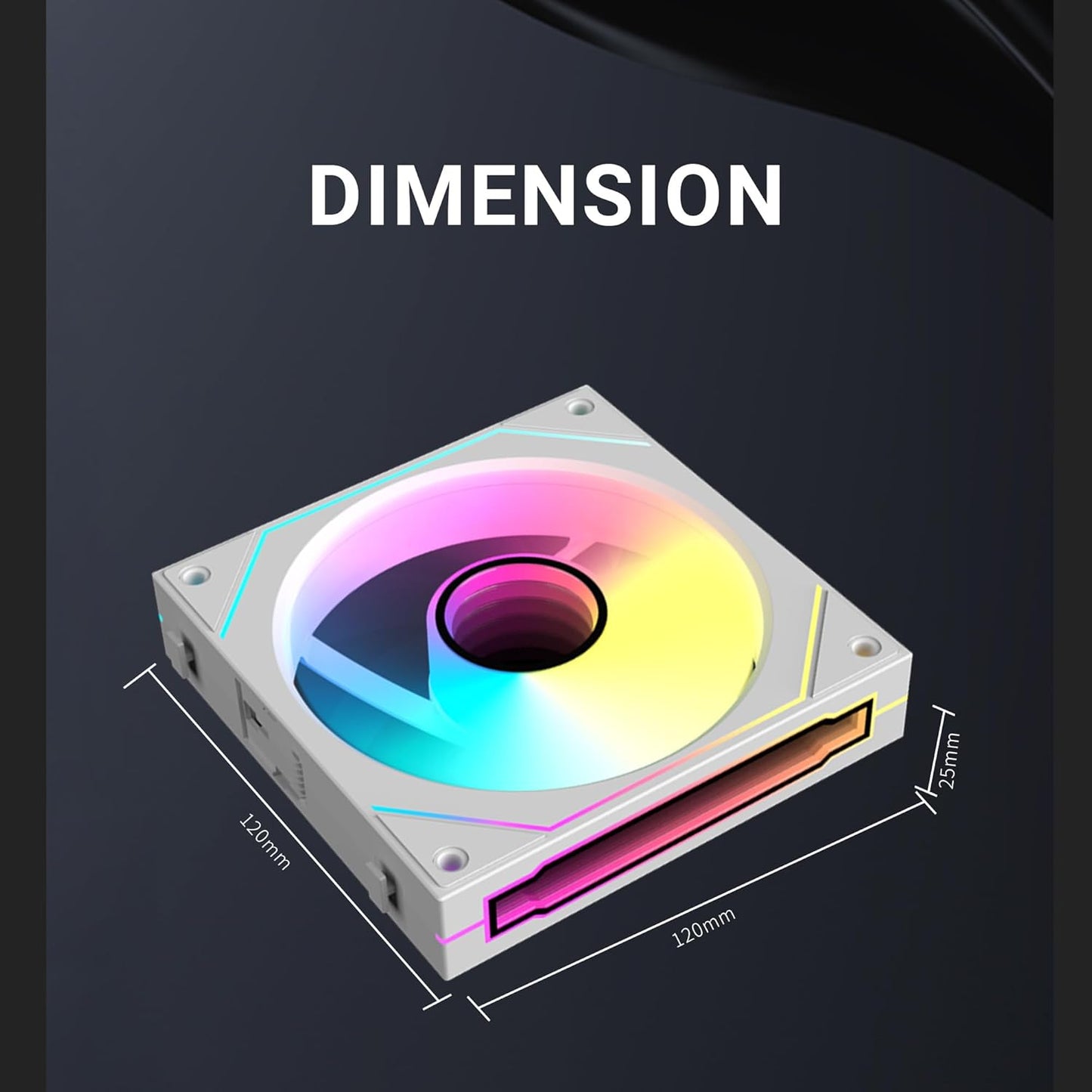 ANT ESPORTS STACKERFLOW KIT 120MM 3-IN-1 CASE FAN KIT ARGB (WHITE)