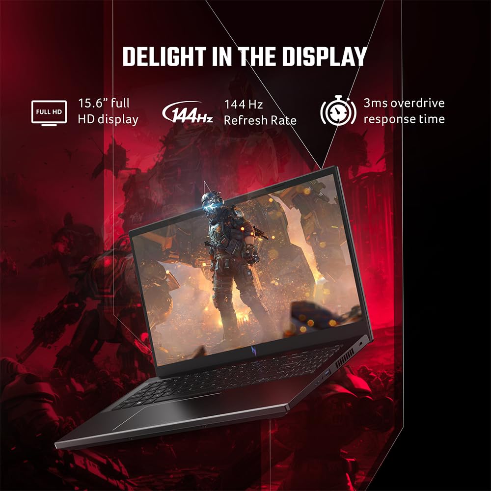 Acer Nitro V15, Intel Core i7-13th Gen 13620H Processor, NVIDIA GeForce RTX 4050-6GB GDDR6(16GB DDR5, 1TB) IPS FHD, 15.6"/39.6cm, 165Hz, Win 11 Home, Obsidian Black, 2.1KG, ANV15-51, Gaming Laptop