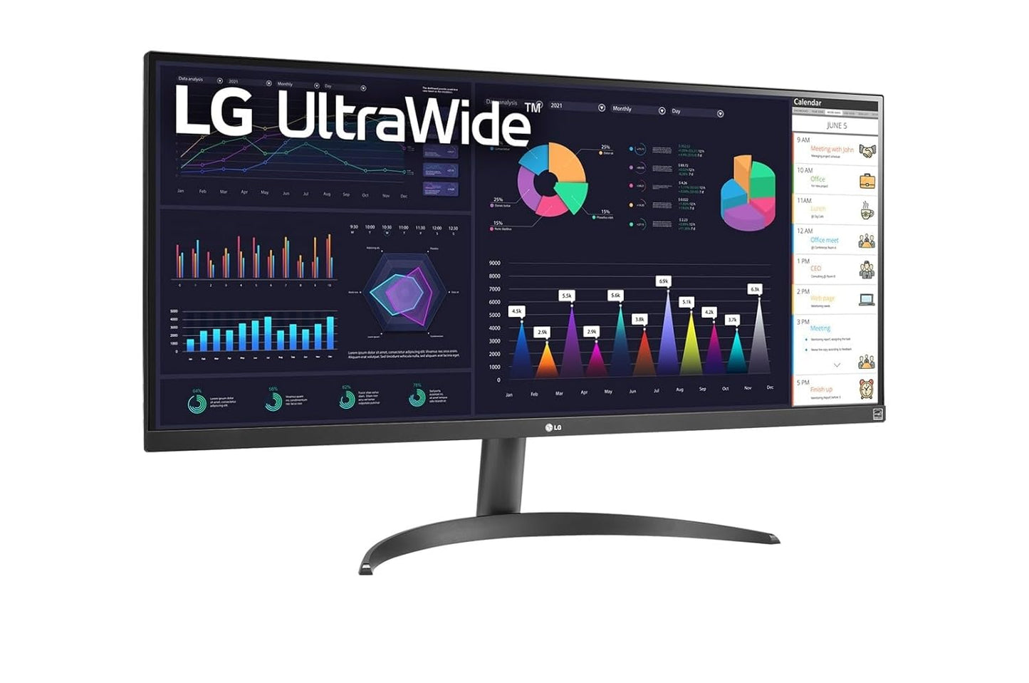 LG 34WQ500-B - 34 INCH 21:9 ULTRAWIDE FULL HD (2560 X 1080) MONITOR WITH IPS DISPLAY, SRGB 99 PERCENT (TYP.), 1MS MBR, DISPLAYHDR 400, HDMI & DP, AMD FREESYNC, BLACK