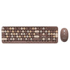 AULA AC306 WIRELESS KEYBOARD WITH RETRO KEYS ,MIX BROWN