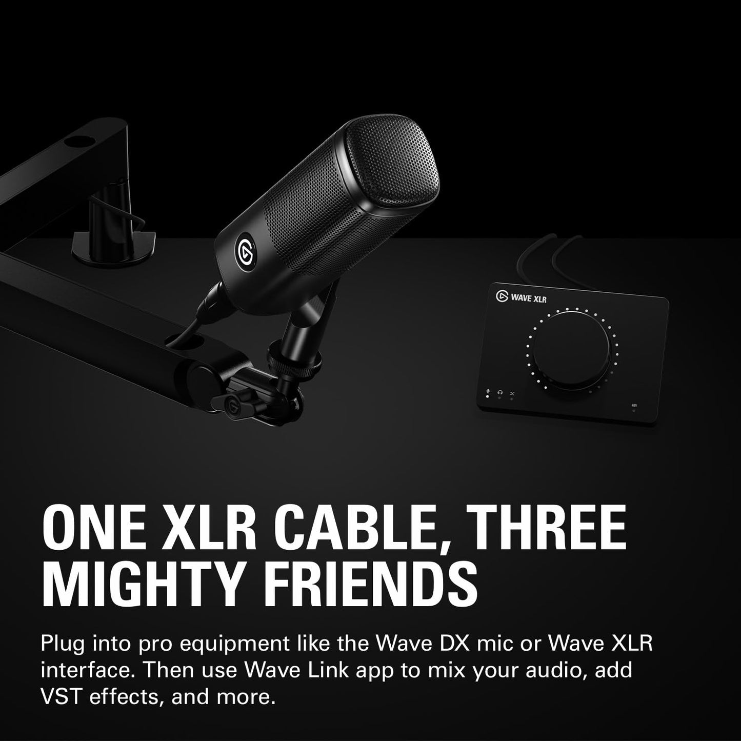 Elgato XLR Shielded Microphone Male to Female, 10ft/3m Cable