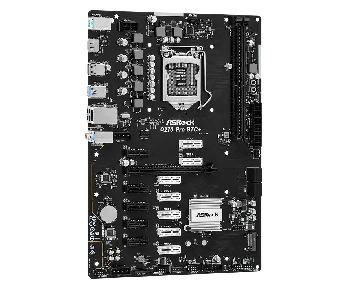 ASRock Q270 PRO BTC+ DDR4 Intel 1151 ATX Motherboard