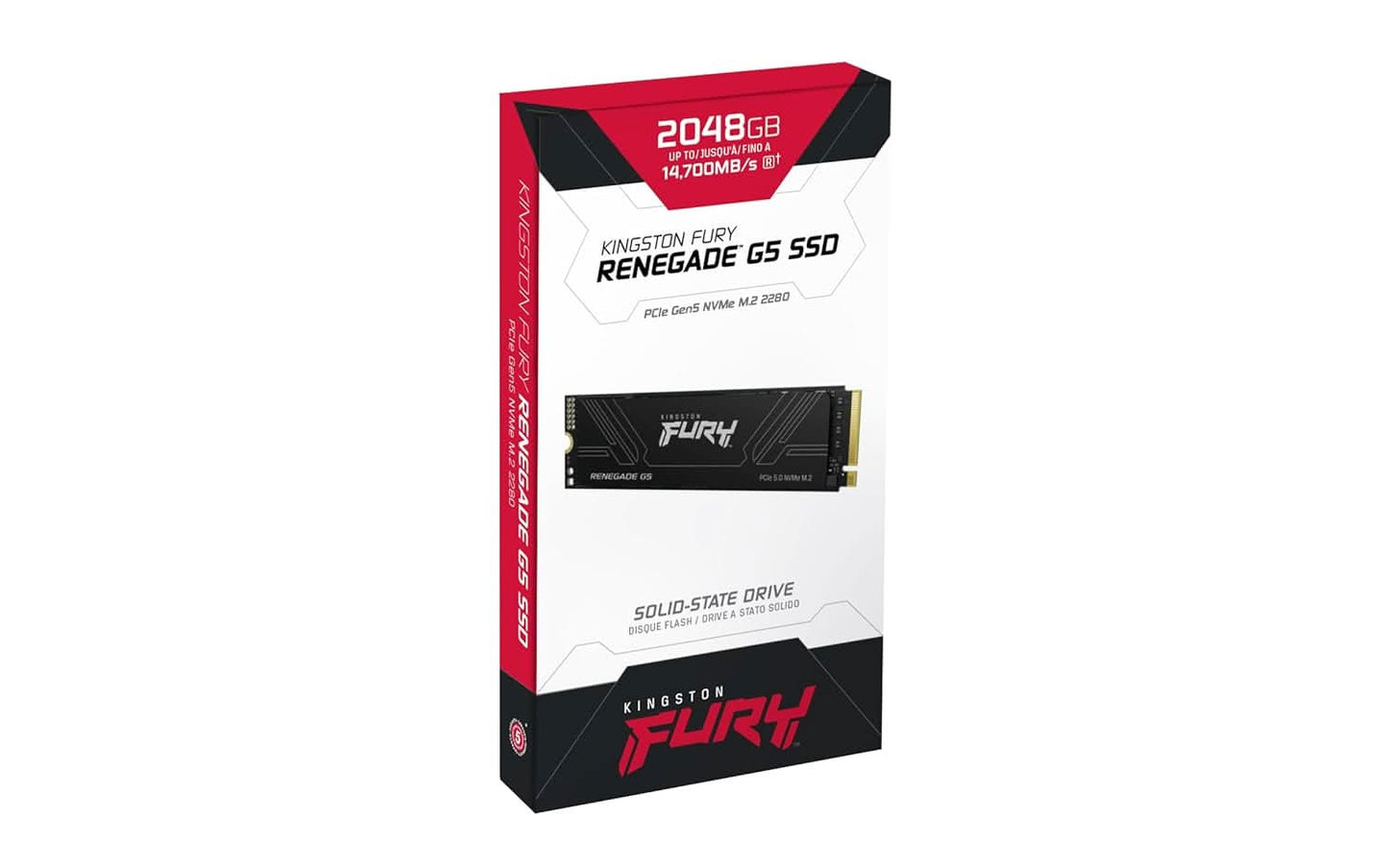 KINGSTON FURY RENEGADE G5 1TB | PCIE 5.0X4 M.2 2280 | SEQ. READ SPEEDS UP TO 14,700MB/S | 5 YEAR WARRANTY | SFYR2S/2T0