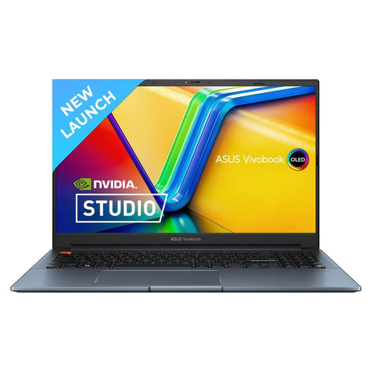 ASUS Vivobook Pro 15 OLED Intel Core i9-13900H/NVIDIA RTX 4050 GPU/6GB GDDR6/16GB (8 * 2) DDR4/1TB PCIe 4.0 SSD/15.6-inch/2.8K(2880 x 1620) OLED 16:9/Quiet Blue/FP/Backlit KB/Win 11 /Office