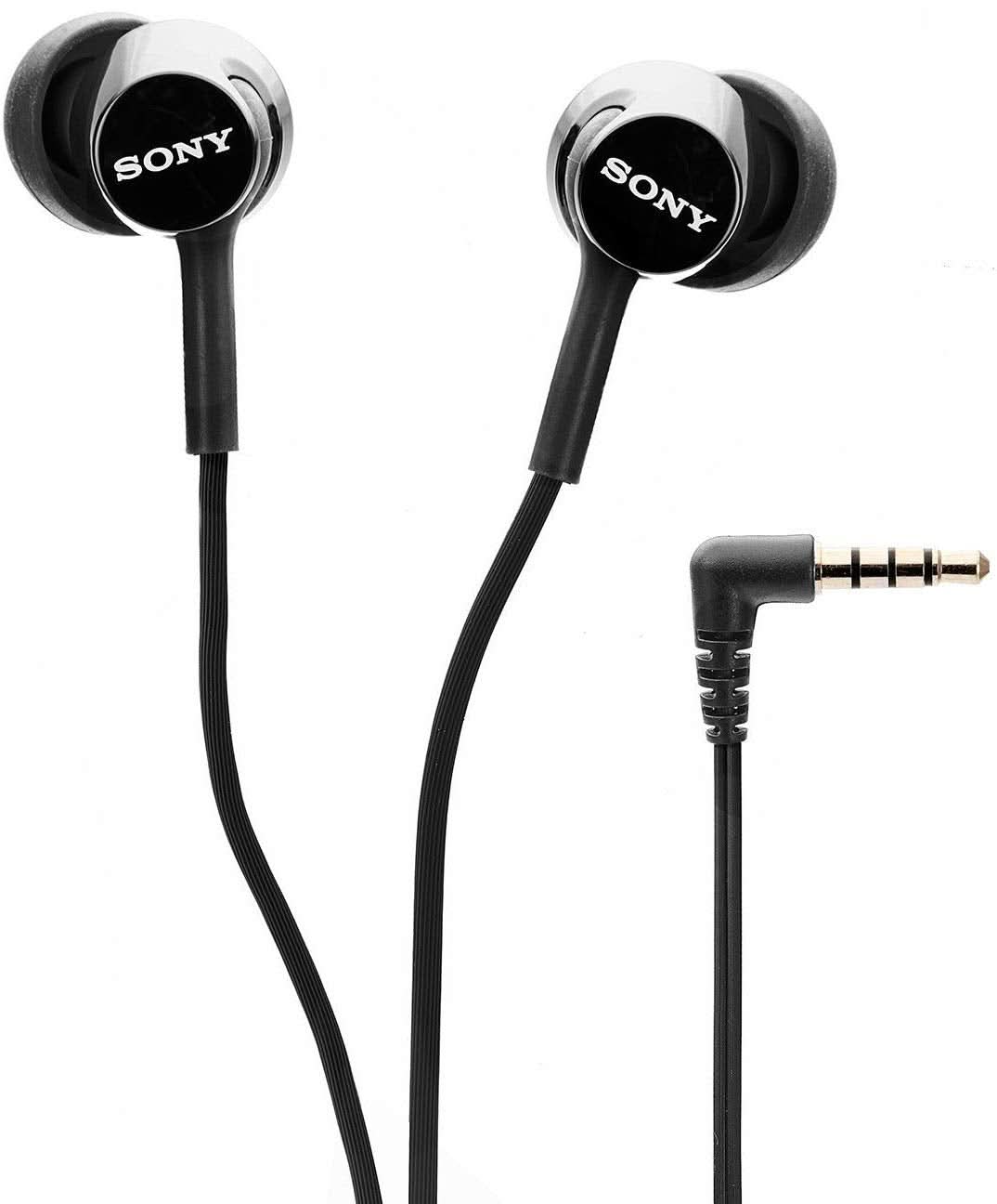SONY MDR-EX155AP/BQ IN-EAR WIRED HEADPHONES WITH MIC (BLACK)