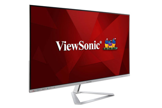 ViewSonic Gaming 32 inch FHD HDR10 IPS sRGB 104%, with Slim Bezel, Metallic Triangle Sliver Stand, Dual Speaker, 75Hz, Eye-Care, Flicker Free HDMI, Display Port- VX3276-MHD-3