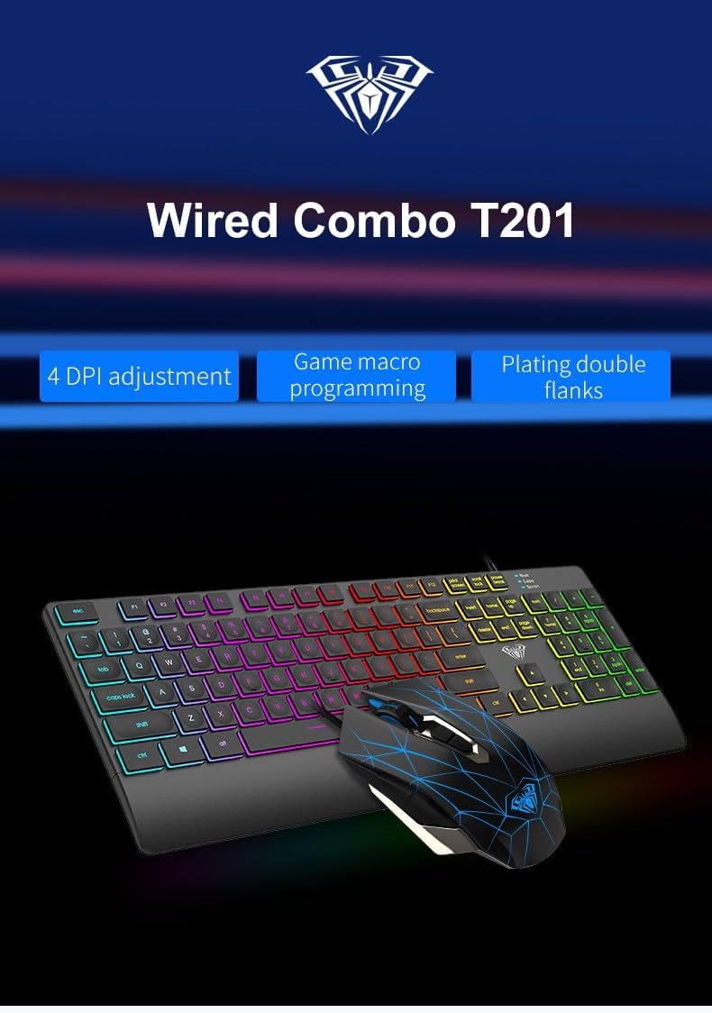 Aula T201 membrane gaming keyboard