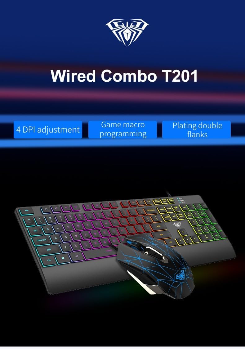 AULA T201 MEMBRANE GAMING KEYBOARD