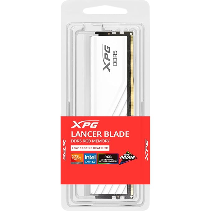 ADATA XPG DDR5 16GB 6000 MHZ CL30 LANCER BLADE RGB WHITE AX5U6000C3016