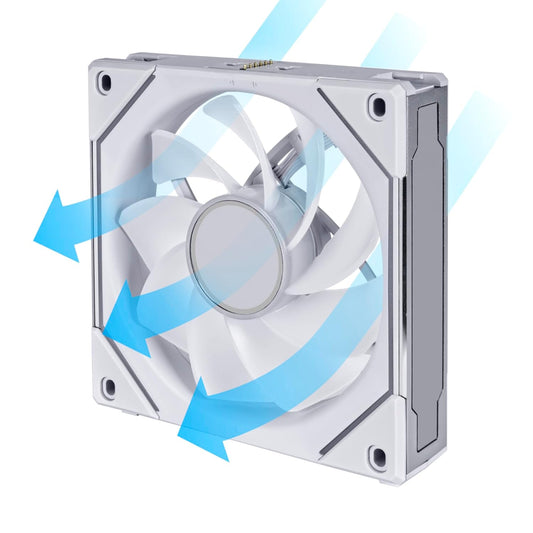 LIAN LI UNI FAN SL-INF REVERSE BLADE 120 INFINITY MIRROR 120MM ARGB SINGLE PACK CASE FAN, WHITE- G99.12RSLIN1W.IN