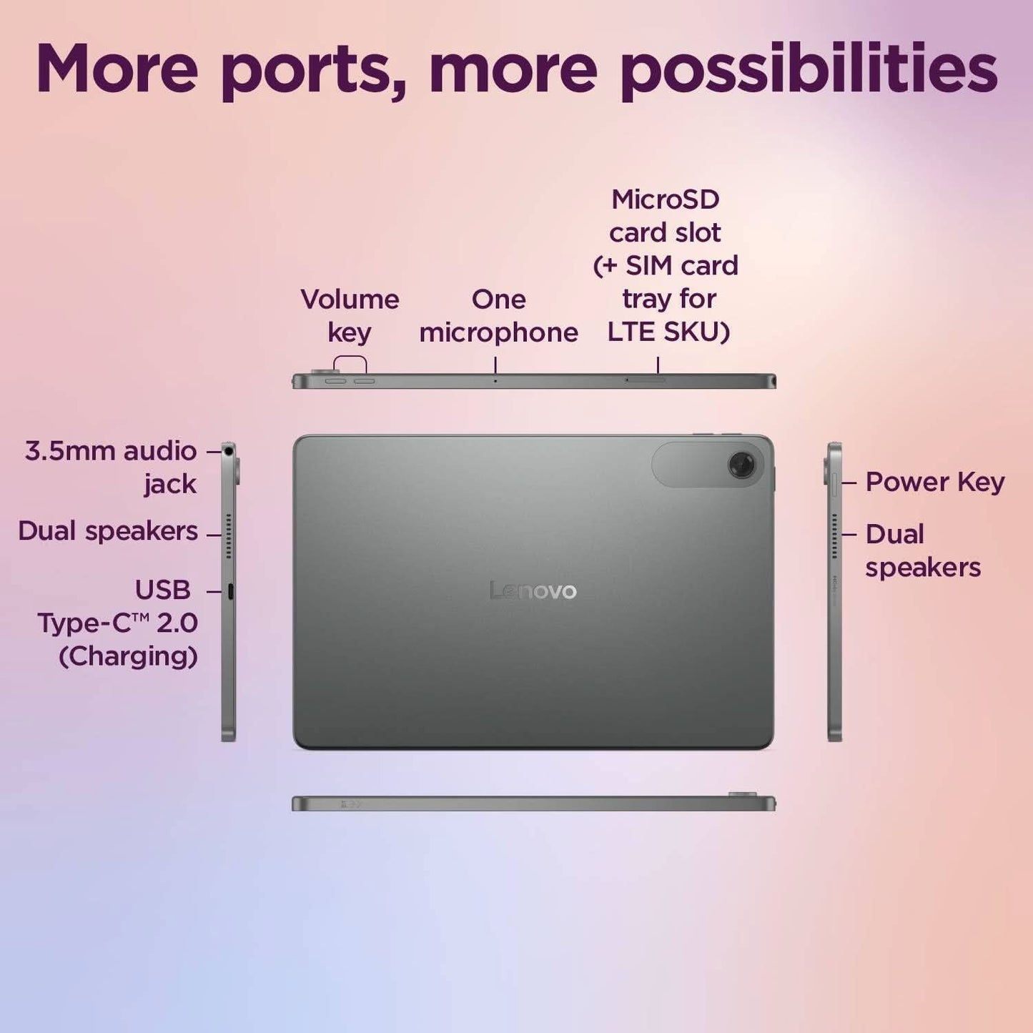 Lenovo MediaTek Helio G85 Octa Core, 4GB Ram, 64GB Storage, WIFI, 10.1 INCH ZAEH0033IN