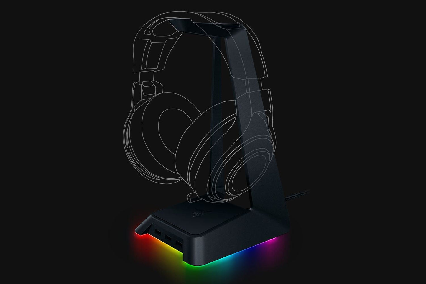 RAZER BASE STATION CHROMA-CHROMA ENABLED HEADSET STAND WITH USB HUB